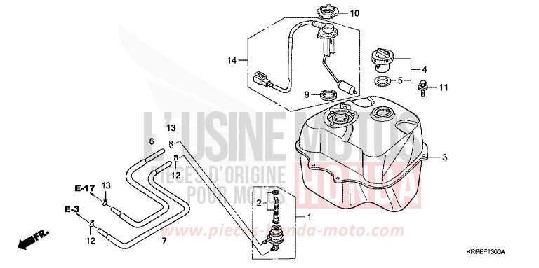 RESERVOIR A CARBURANT de SCV 100 Lead FORCE SILVER METALLIC (NH411) de 2003